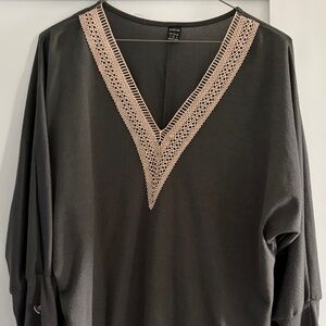 SHEIN Charcoal Knit Top